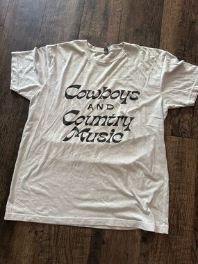 White Graphic Tee - Cowboys and Country Music